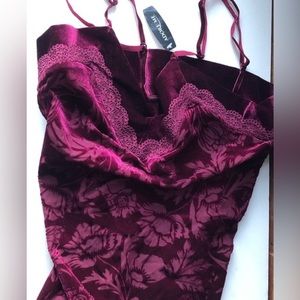 Lacey Velvet Scrappy Short Night Dress Size XS by Adore Me